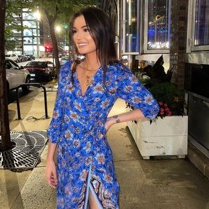 Zara midi wrap dress